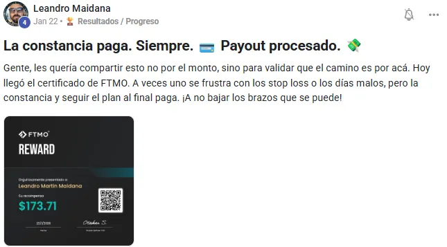 Resultado de prueba de fondeo superada - Evidencia 6
