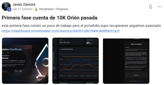 Resultado de prueba de fondeo superada - Evidencia 9