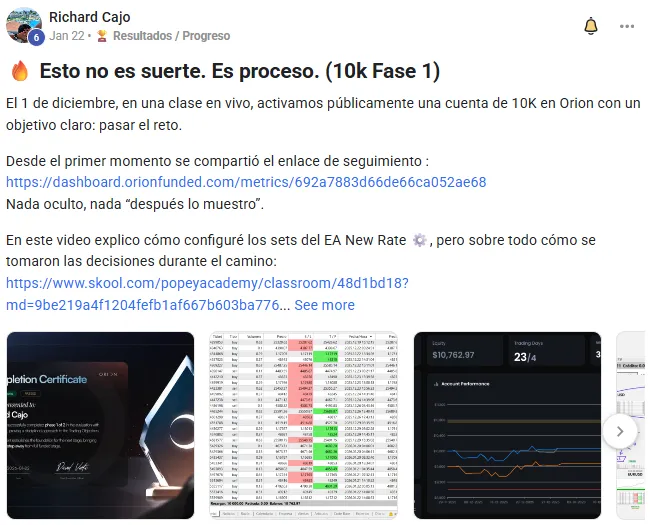 Resultado de prueba de fondeo superada - Evidencia 13